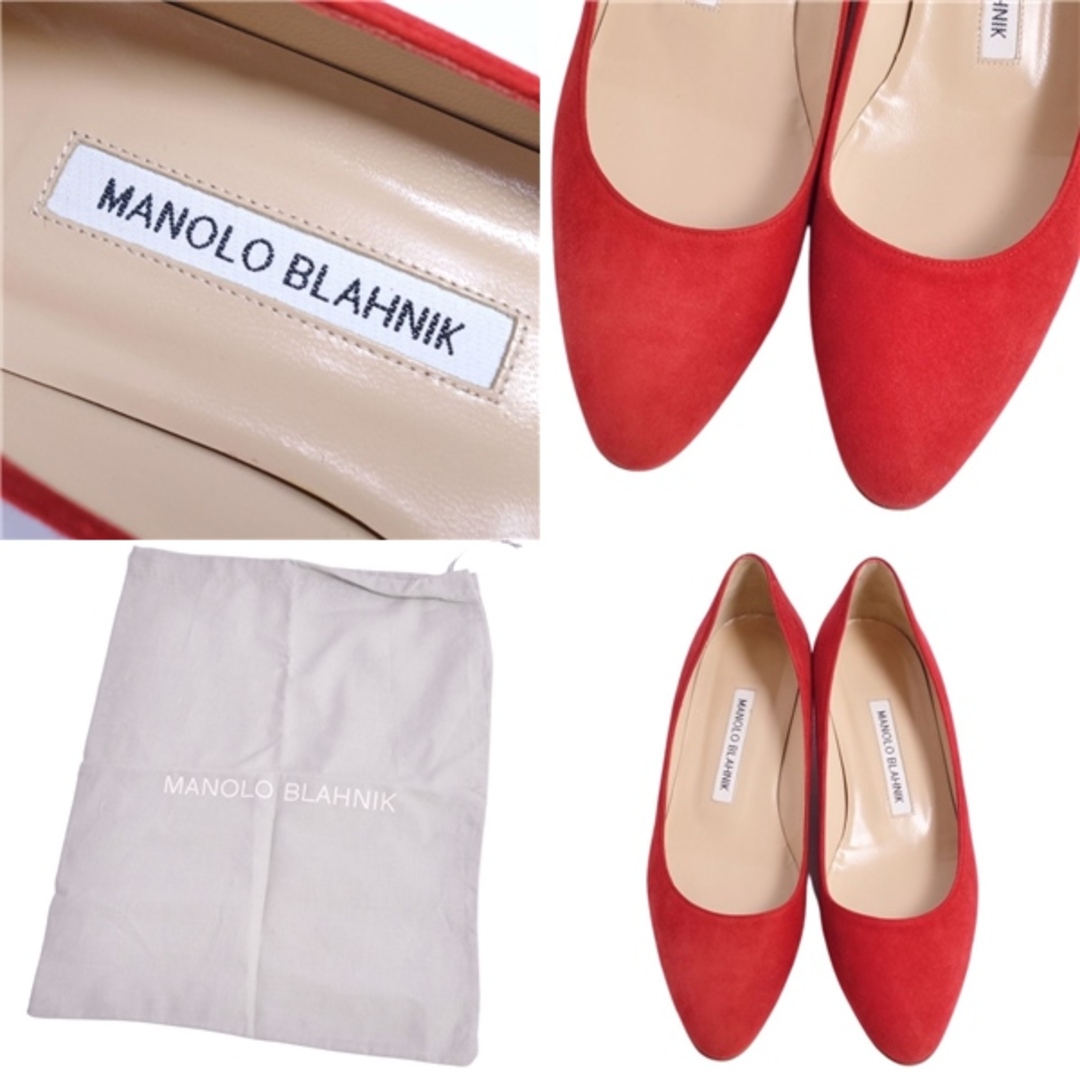 マノロブラニク 24cm MANOLO BLAHNIK レッド パンプス ヒール