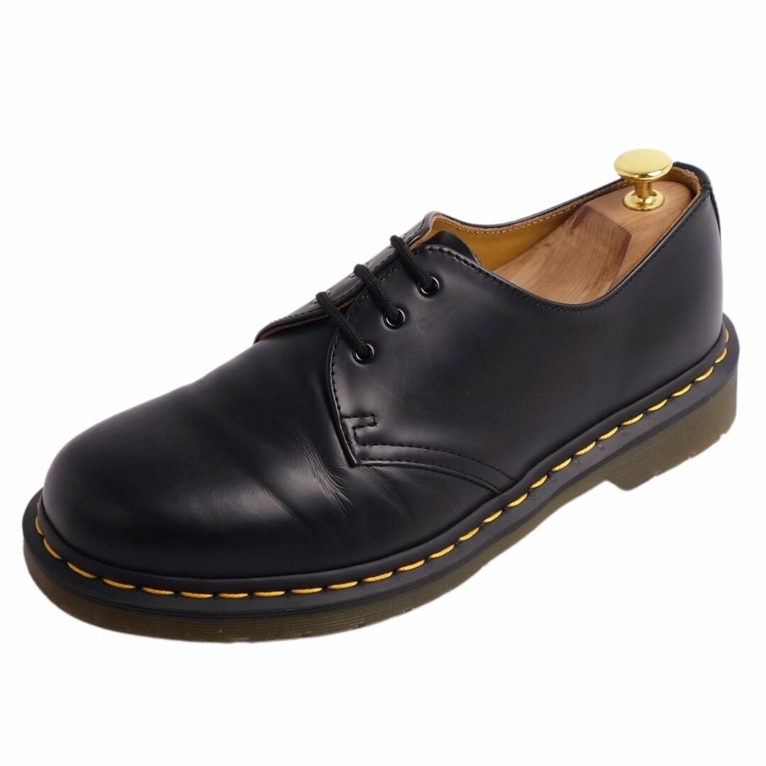 美品 ドクターマーチン Dr.Martens レザーシューズ ダービーシューズ 3ホール 3EYE GIBSON SHOE 11838 スムースレザー メンズ UK8 EU42 US9(27cm相当) ブラックカラーブラック