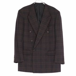 クリスチャンディオール(Christian Dior)のVintage クリスチャンディオール Christian Dior Monsieur ジャケット テーラードジャケット ダブルブレスト 背抜き アウター メンズ 96-82-175(L相当) ブラウン(テーラードジャケット)