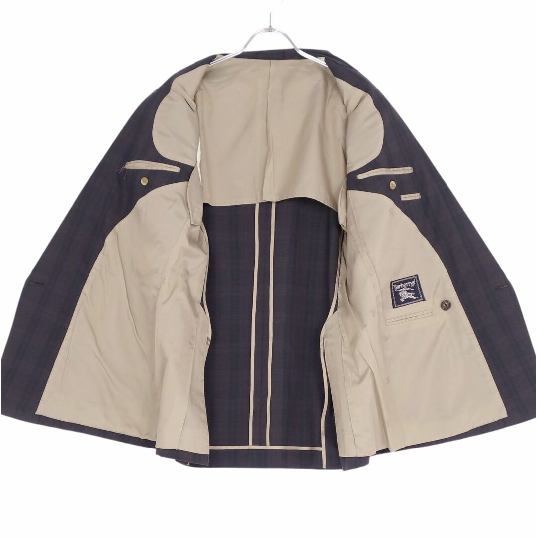 BURBERRY(バーバリー)のVintage バーバリー Burberrys ジャケット テーラードジャケット ダブルブレスト 背抜き アウター メンズ 94-82-175(L相当) グレー/ネイビー メンズのジャケット/アウター(テーラードジャケット)の商品写真