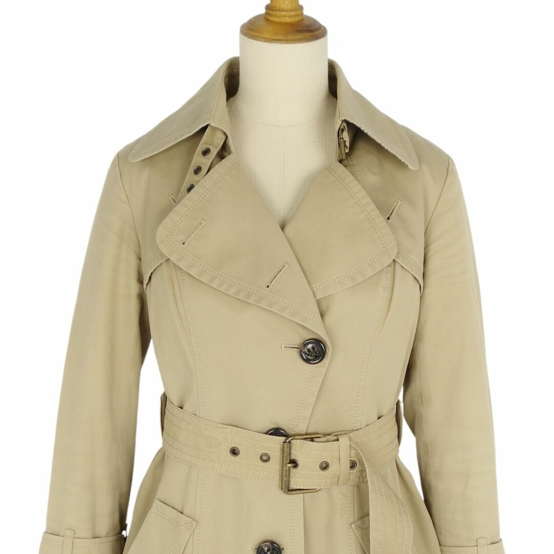 バーバリー ブルーレーベル BURBERRY BLUE LABEL コート トレンチコート 裏チェック ライナー付き アウター レディース 36(S相当) ベージュ