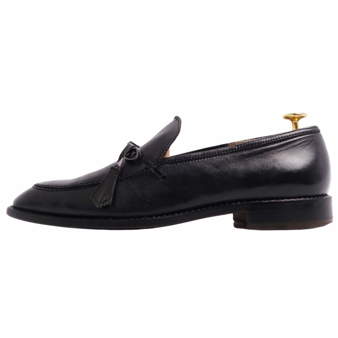 MANOLO BLAHNIK(マノロブラニク)のマノロ・ブラニク Manolo Blahnik レザーシューズ ローファー モカシン リボン カーフレザー 革靴 メンズ 7.5(26cm相当) ブラック メンズの靴/シューズ(ドレス/ビジネス)の商品写真