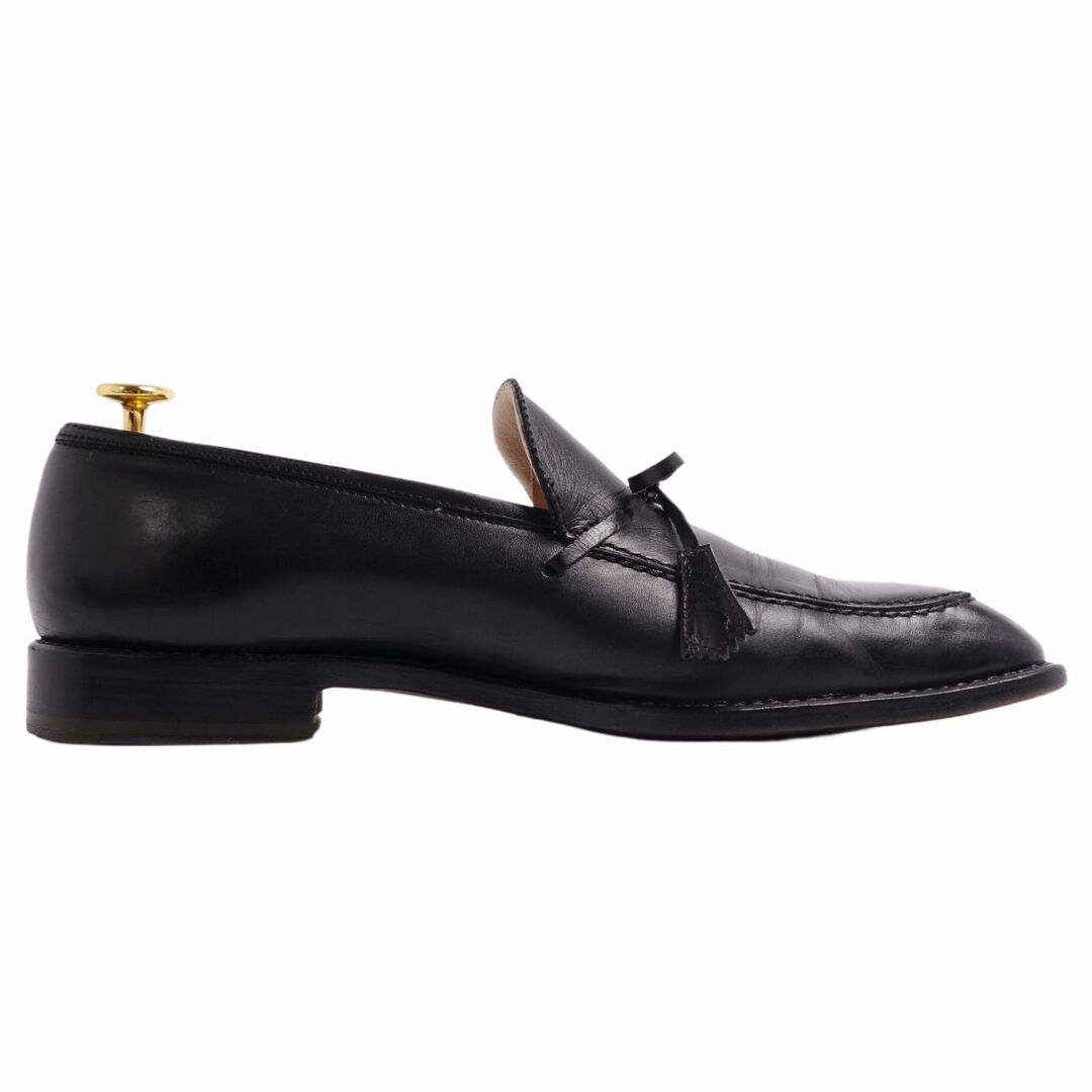 MANOLO BLAHNIK(マノロブラニク)のマノロ・ブラニク Manolo Blahnik レザーシューズ ローファー モカシン リボン カーフレザー 革靴 メンズ 7.5(26cm相当) ブラック メンズの靴/シューズ(ドレス/ビジネス)の商品写真