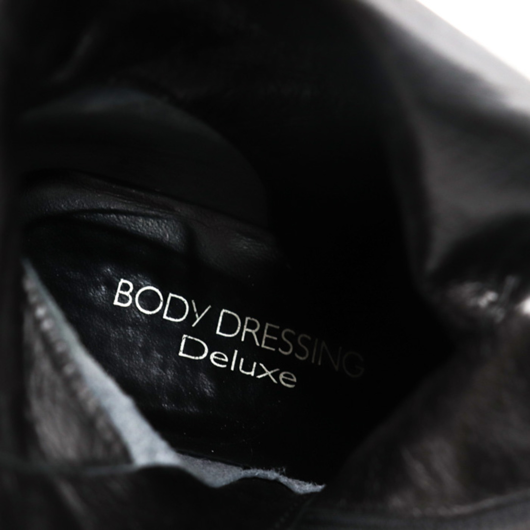 BODY DRESSING Deluxe(ボディドレッシングデラックス)のボディドレッシングデラックス ロングブーツ 本革レザー 日本製 シューズ 靴 黒 レディース 23.5cmサイズ ブラック BODY DRESSING Deluxe レディースの靴/シューズ(ブーツ)の商品写真