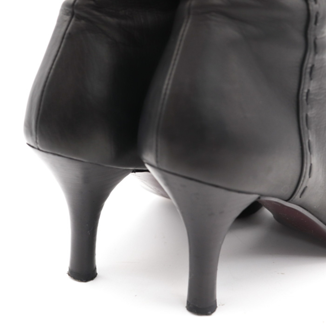 BODY DRESSING Deluxe(ボディドレッシングデラックス)のボディドレッシングデラックス ロングブーツ 本革レザー 日本製 シューズ 靴 黒 レディース 23.5cmサイズ ブラック BODY DRESSING Deluxe レディースの靴/シューズ(ブーツ)の商品写真