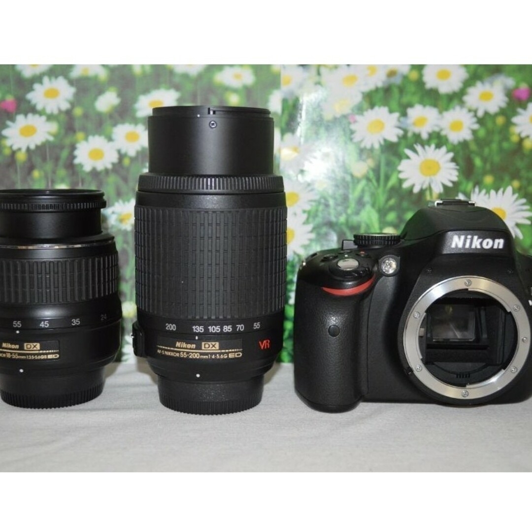美品✨スマホ転送okNikon ニコン D5100 一眼レフ ダブルレンズセット-
