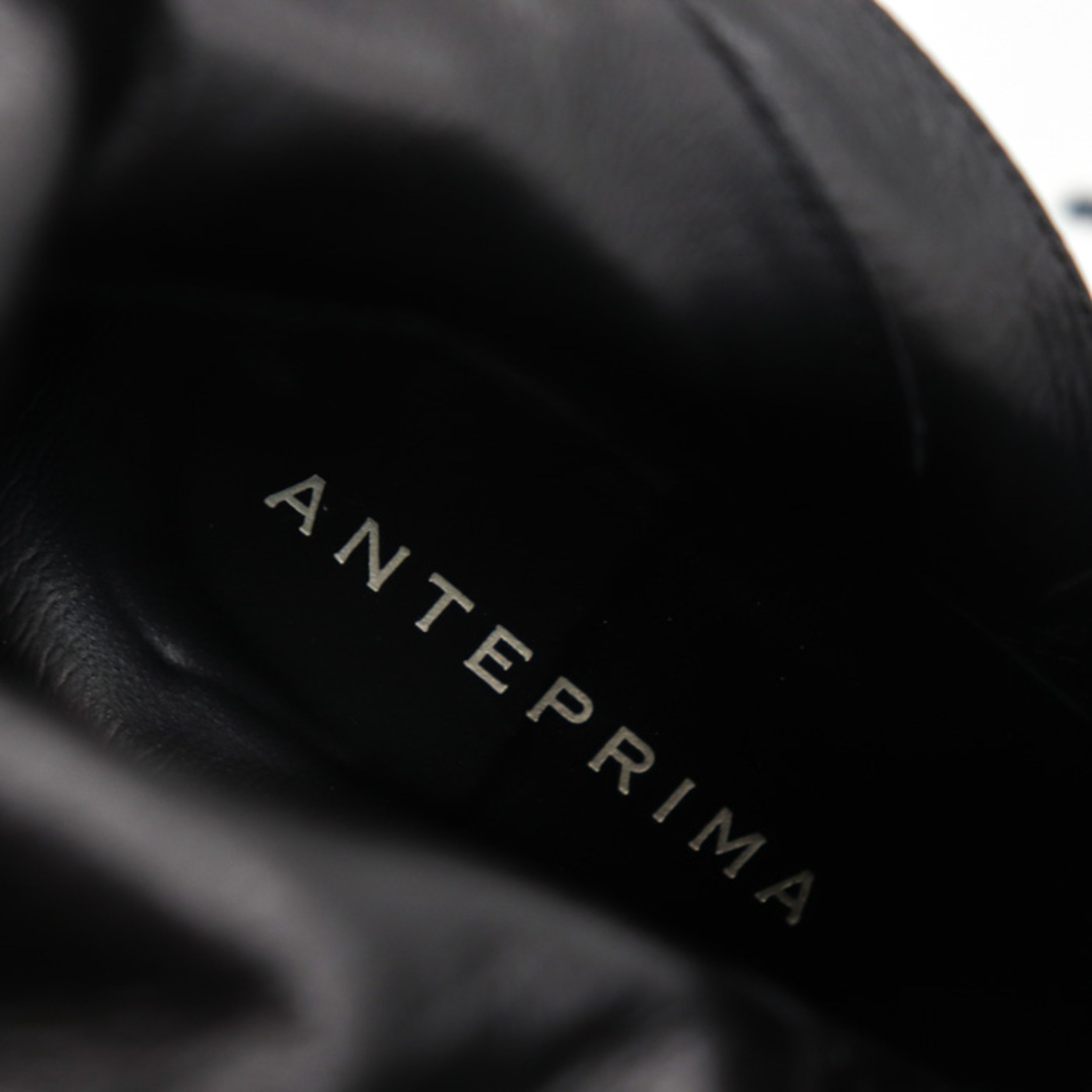 アンテプリマ ショートブーツ ハーフ レザー レースアップ リボン ハイヒール ブランド 靴 レディース 24cmサイズ ブラック ANTEPRIMA 2