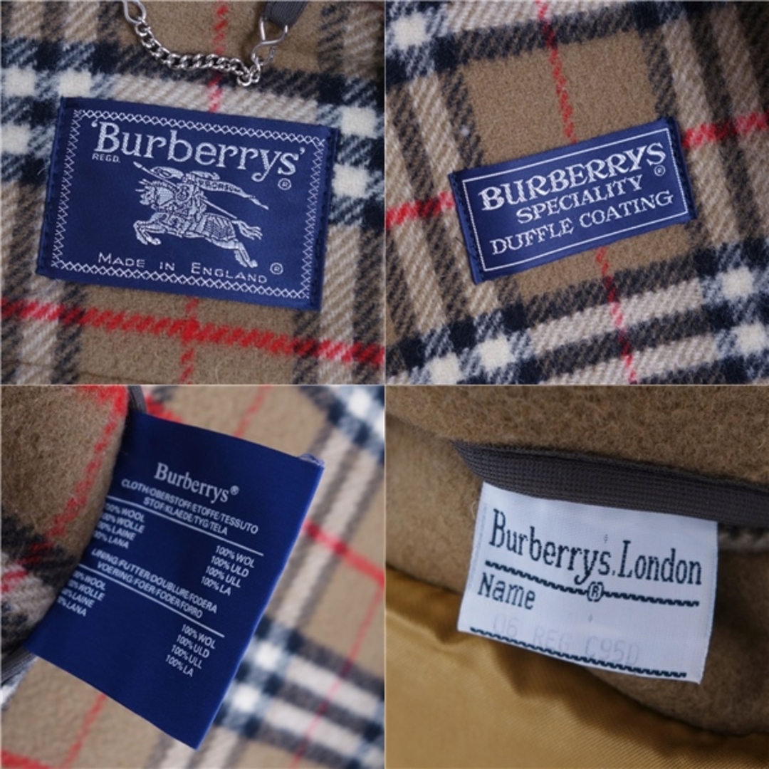 BURBERRY(バーバリー)の美品 Vintage バーバリー Burberrys コート ダッフルコート フーディー 裏チェック 英国製 アウター レディース 6(M相当) ブラウン レディースのジャケット/アウター(その他)の商品写真