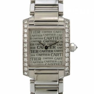 カルティエ Cartier タンク フランセーズ ベゼルダイヤ WE1024S3 シルバー文字盤 中古 腕時計 レディース(その他)