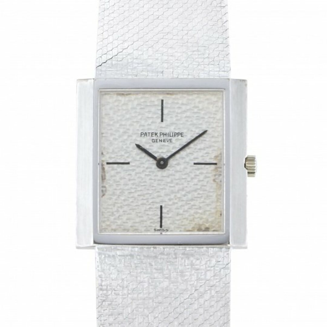 PATEK PHILIPPE(パテックフィリップ)のパテック・フィリップ PATEK PHILIPPE スクエア 3571/1 シルバー文字盤 中古 腕時計 レディース レディースのファッション小物(腕時計)の商品写真