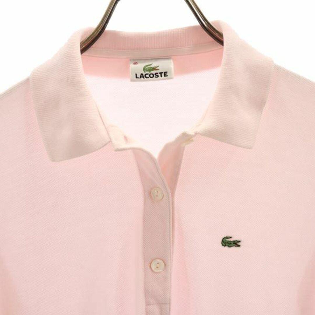 LACOSTE ラコステ 日本製 ロゴ刺繍 半袖 ポロシャツ 40 ピンク LACOSTE 鹿の子地 レディース 【中古】 【230612】 メール便可の通販 by 古着屋BIG2nd LACOSTE ラコステ ポロシャツ ロゴ 40