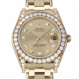 ロレックス ROLEX デイトジャスト パールマスター34 81158 シャンパン文字盤 中古 腕時計 レディース(その他)