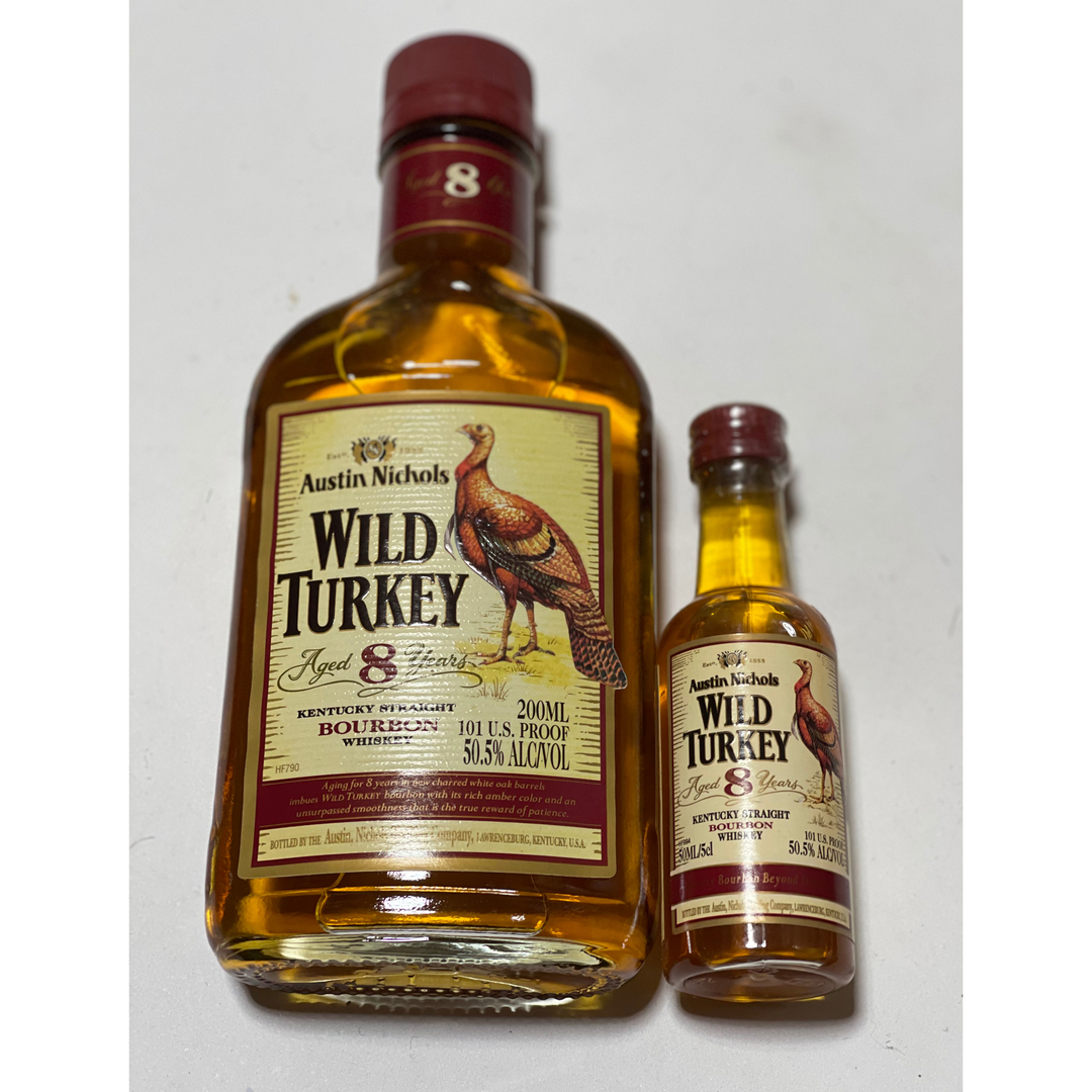 国内正規品限定 ワイルドターキー WILD TURKEY ８年 ２００ml TURKEY ５０ml 新作☆ セット nexflex 