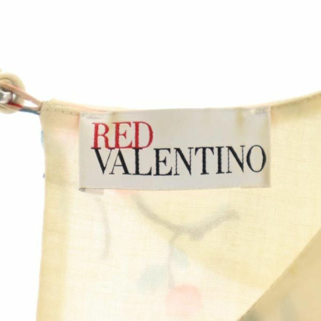 レッドヴァレンティノ シルク100％ 花柄 ワンピース 38 ベージュ×ピンク RED VALENTINO レディース   【230612】 7