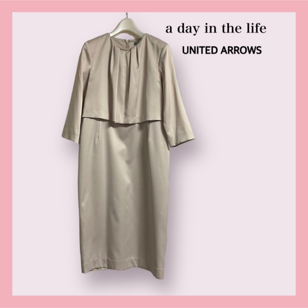 ★UNITED ARROWS★ひざ丈ワンピース Mサイズ相当 フォーマル | フリマアプリ ラクマ