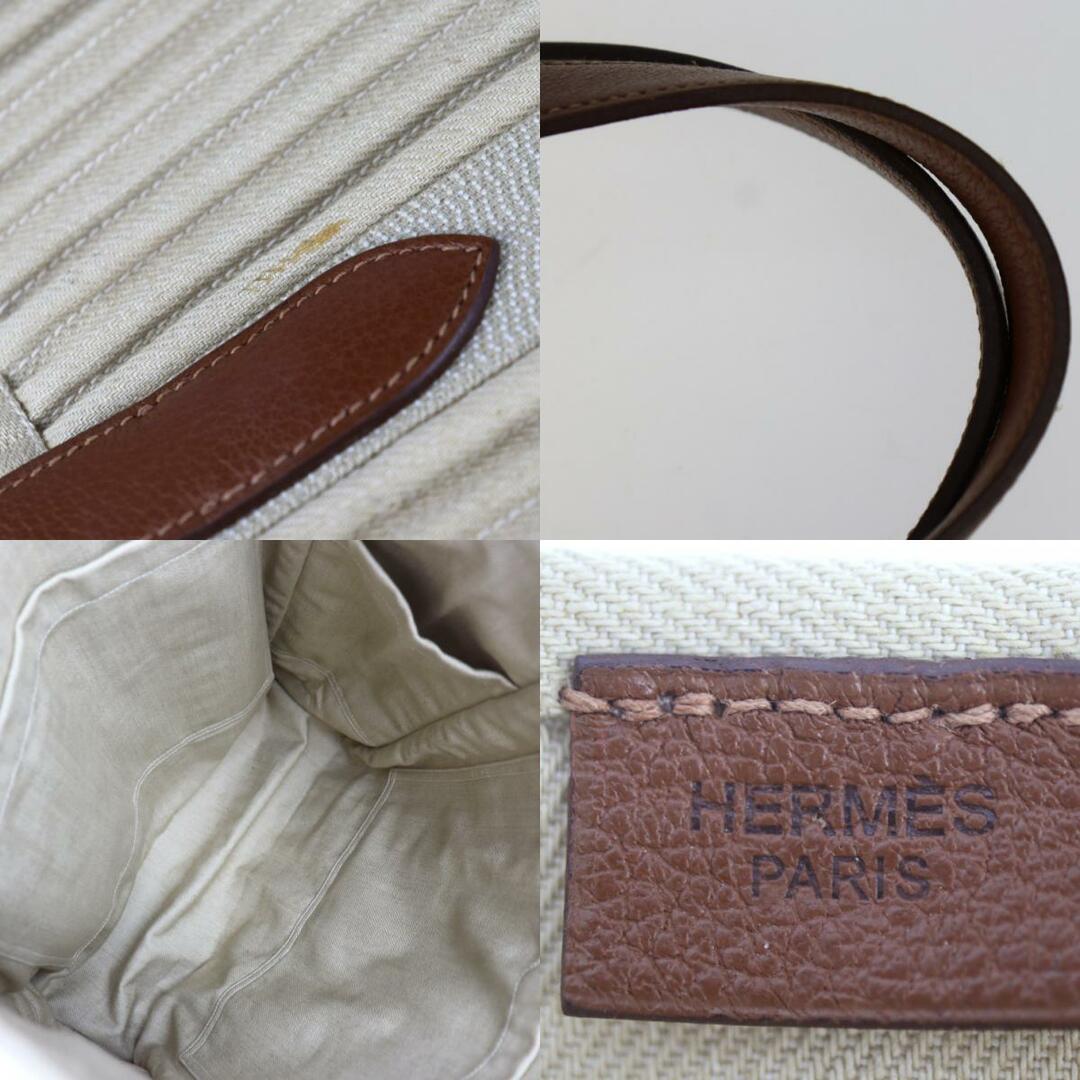 HERMES エルメス  カバス カリカット トートバッグ  キャンバス レザー  ベージュ ブラウン  □L刻印 【本物保証】