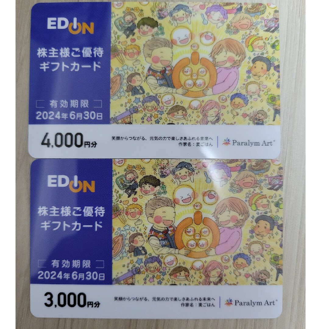 エディオン.株主優待カード7000円分チケット