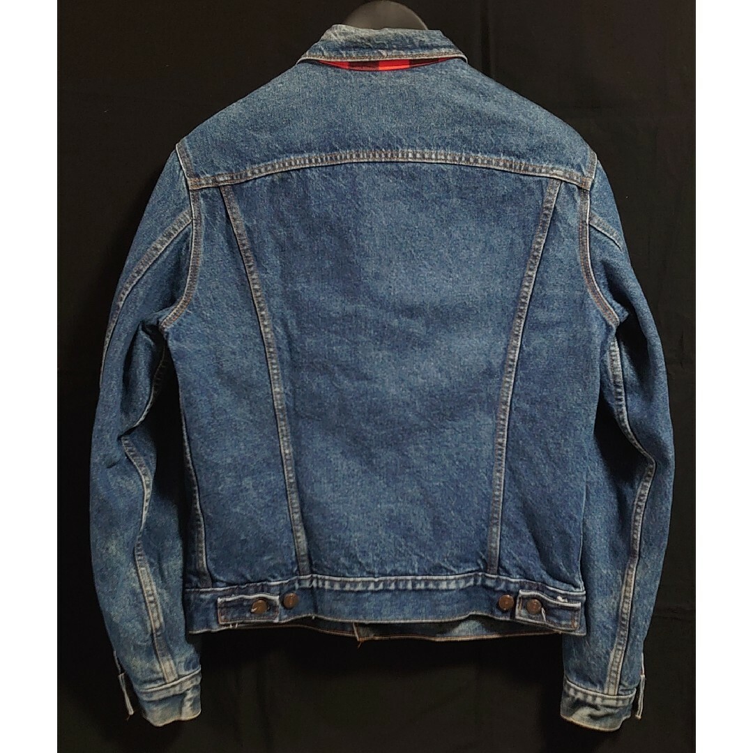 ★希少美品★80年代Levi'sデニムジャケット 赤✕黒裏地 size40L