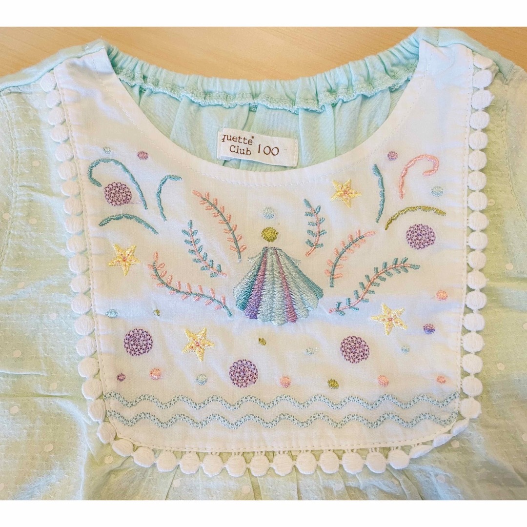 キッズ　子供　半袖　トップス　女の子　100 キッズ/ベビー/マタニティのキッズ服女の子用(90cm~)(Tシャツ/カットソー)の商品写真