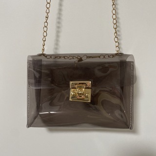 ショルダーバッグ バッグ 透明 シースルーバッグ 鞄 シンプル サマーバッグ(ショルダーバッグ)