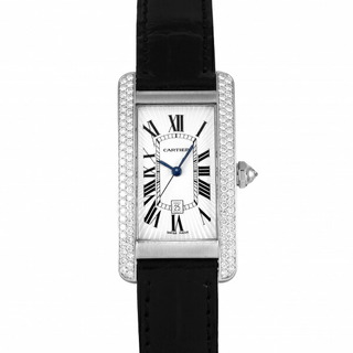 カルティエ Cartier タンク アメリカン WB702651 シルバー文字盤 中古 腕時計 レディース(その他)