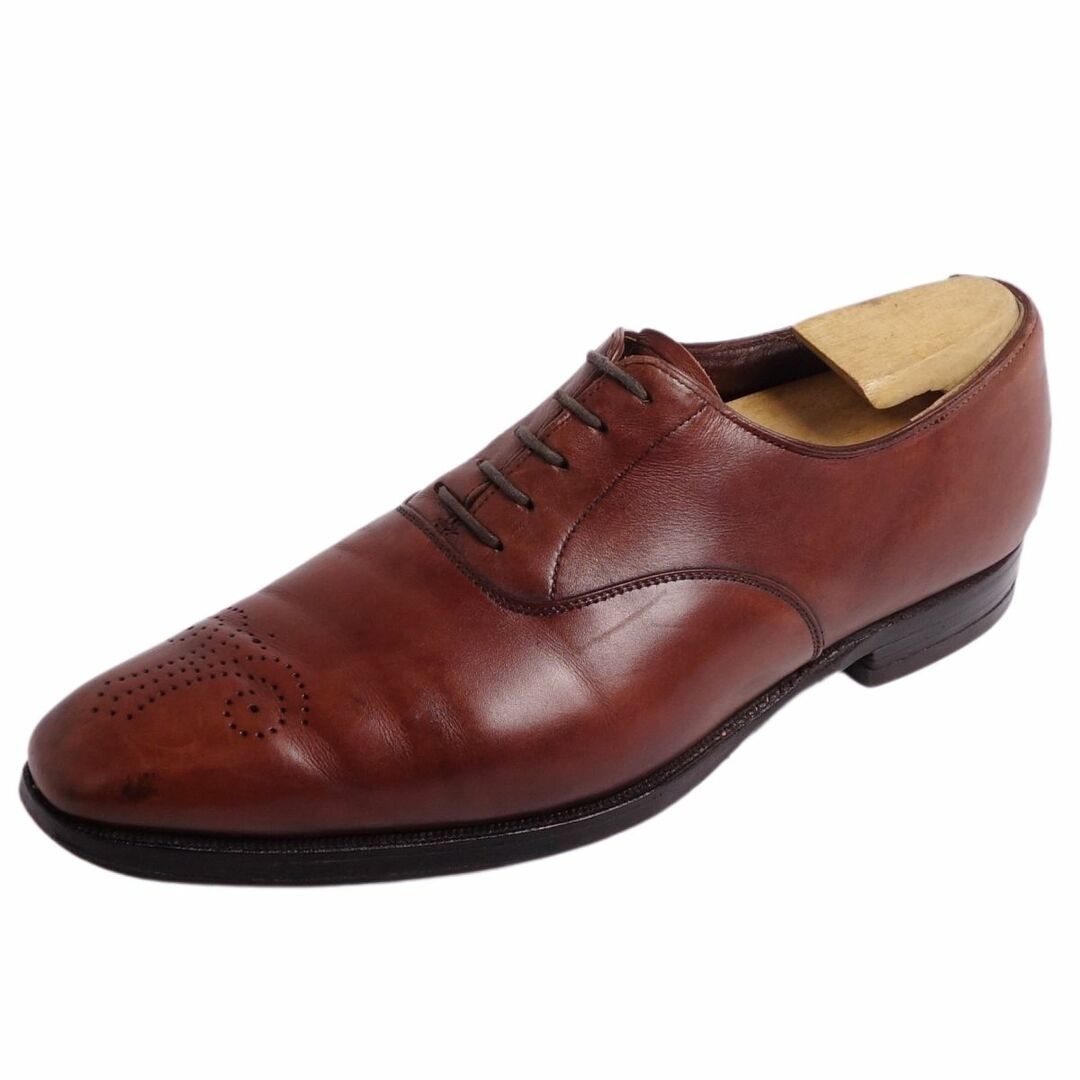 クロケット&ジョーンズ Crockett&Jones レザーシューズ オックスフォードシューズ メダリオン カーフレザー 革靴 メンズ 26cm相当(表記読み取り不可) ブラウン