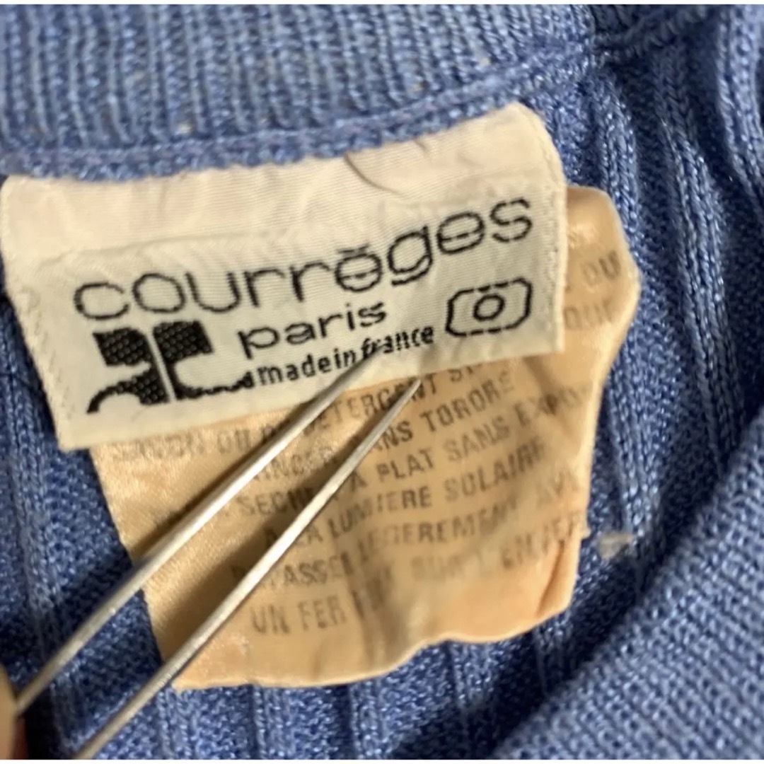 Courreges(クレージュ)のcourreges　クレージュ　リブトップス　ヴィンテージ レディースのトップス(カットソー(半袖/袖なし))の商品写真