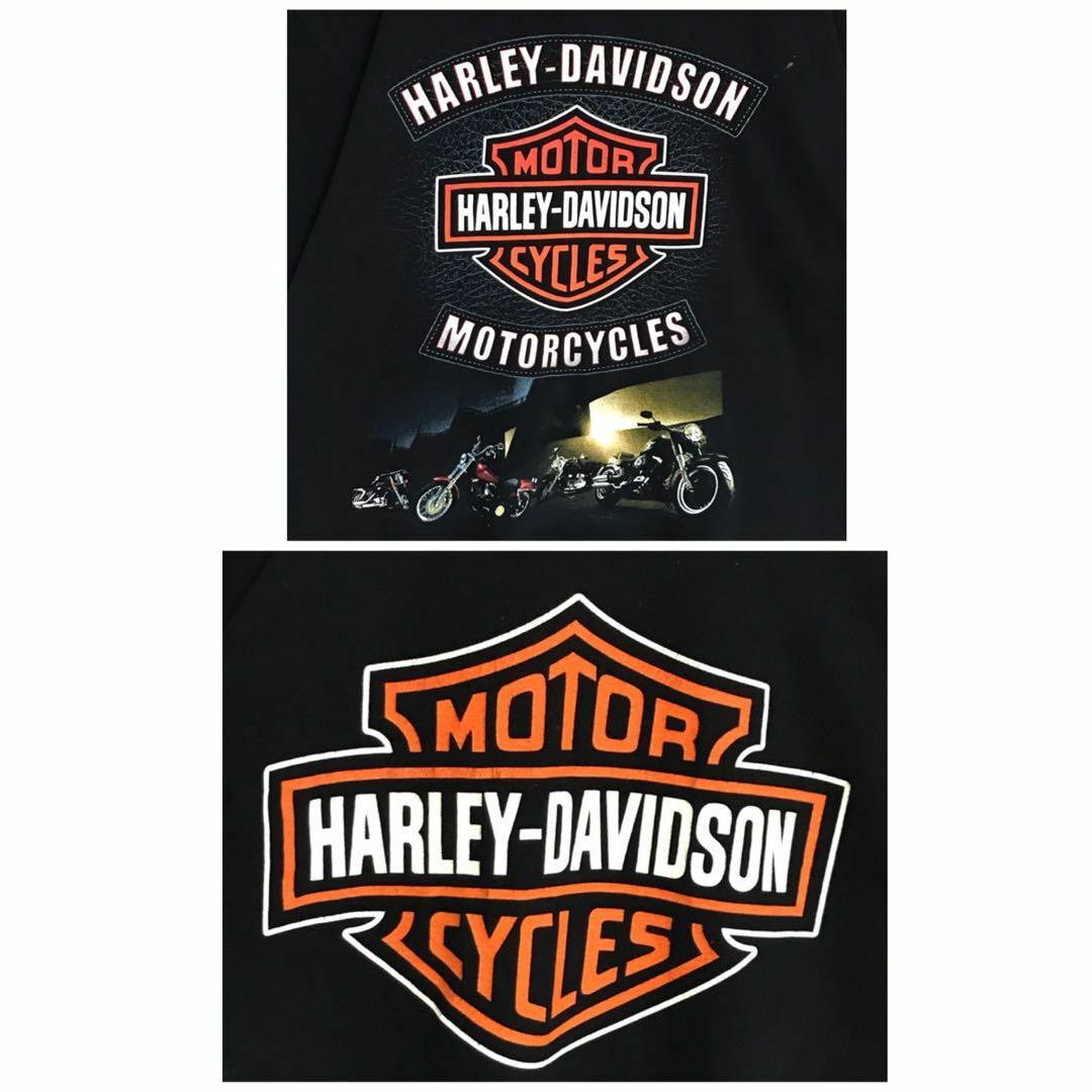 Harley Davidson(ハーレーダビッドソン)の【ゆるだぼ】ハーレーダビッドソン　裏表デカロゴTシャツ　人気ブラック　F562 メンズのトップス(Tシャツ/カットソー(半袖/袖なし))の商品写真