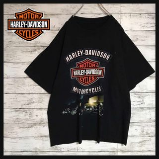 ハーレーダビッドソン(Harley Davidson)の【ゆるだぼ】ハーレーダビッドソン　裏表デカロゴTシャツ　人気ブラック　F562(Tシャツ/カットソー(半袖/袖なし))