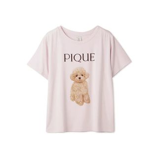 ジェラートピケ(gelato pique)のジェラートピケ トイプードル柄ワンポイントTシャツ ルームウェア(ルームウェア)