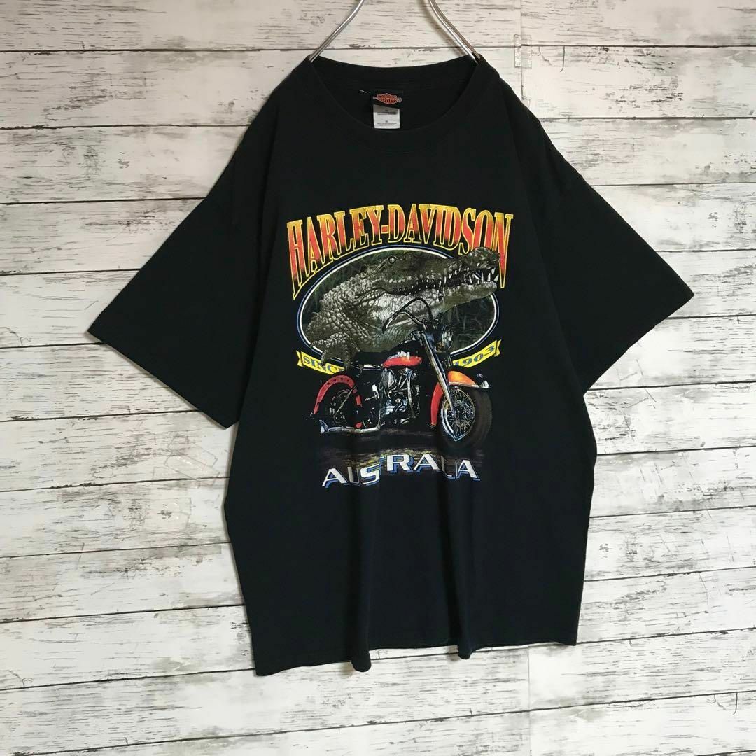 Harley Davidson(ハーレーダビッドソン)の【人気ブラック】ハーレーダビッドソン　裏表ビッグプリントTシャツ　F561 メンズのトップス(Tシャツ/カットソー(半袖/袖なし))の商品写真