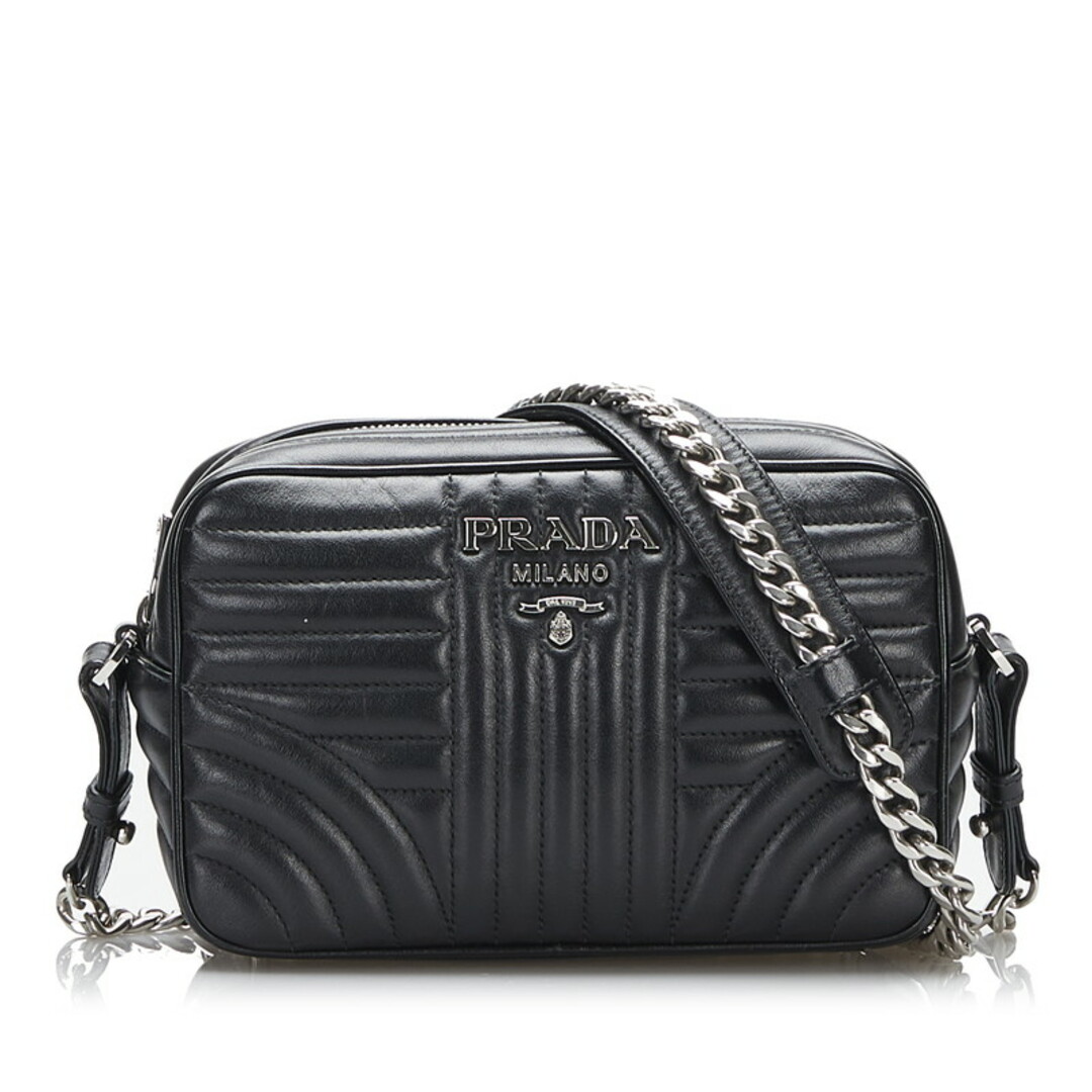 プラダ ダイアグラム クロスボディバッグ チェーンショルダーバッグ 1BH083 レザー レディース PRADA 【222-91651】