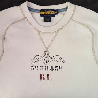 ポロラルフローレン(POLO RALPH LAUREN)のクルーネック プリントスウェット XS【 RUGBY 】Ralph Lauren(スウェット)