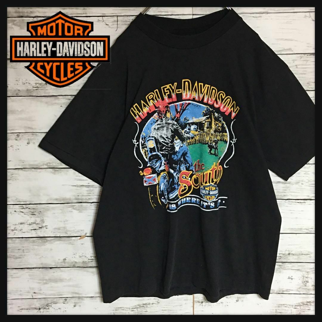 Harley Davidson(ハーレーダビッドソン)の【美品人気デザイン】ハーレーダビッドソン　半袖両面プリントTシャツ　F554 メンズのトップス(Tシャツ/カットソー(半袖/袖なし))の商品写真