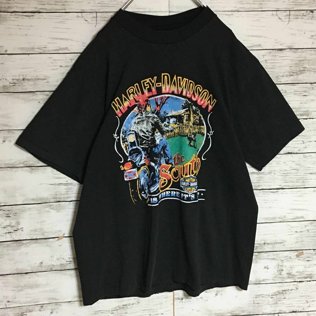 Harley Davidson(ハーレーダビッドソン)の【美品人気デザイン】ハーレーダビッドソン　半袖両面プリントTシャツ　F554 メンズのトップス(Tシャツ/カットソー(半袖/袖なし))の商品写真