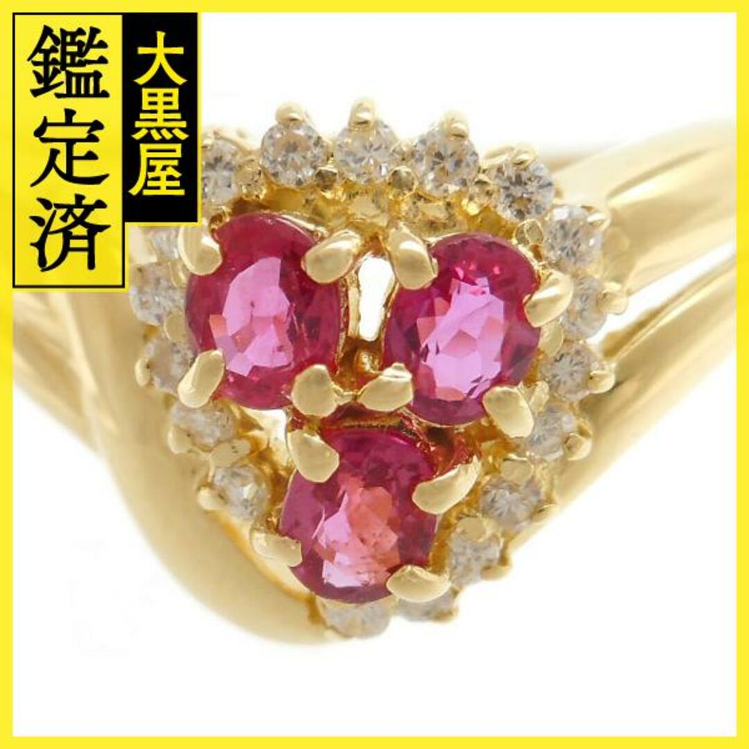 ダイヤリング　K18　ゴールド　ルビー　ダイヤモンド0.12ct　【200】 5