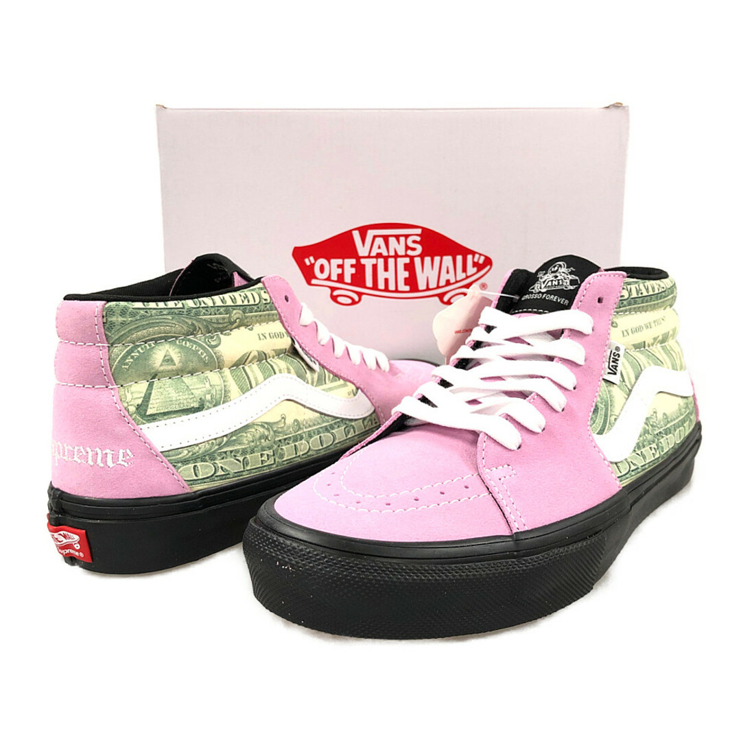 SUPREME シュプリーム × VANS バンズ 23SS Dollar Skate Grosso Mid  シューズ スニーカー ピンク サイズUS9=27cm 正規品 / 31065