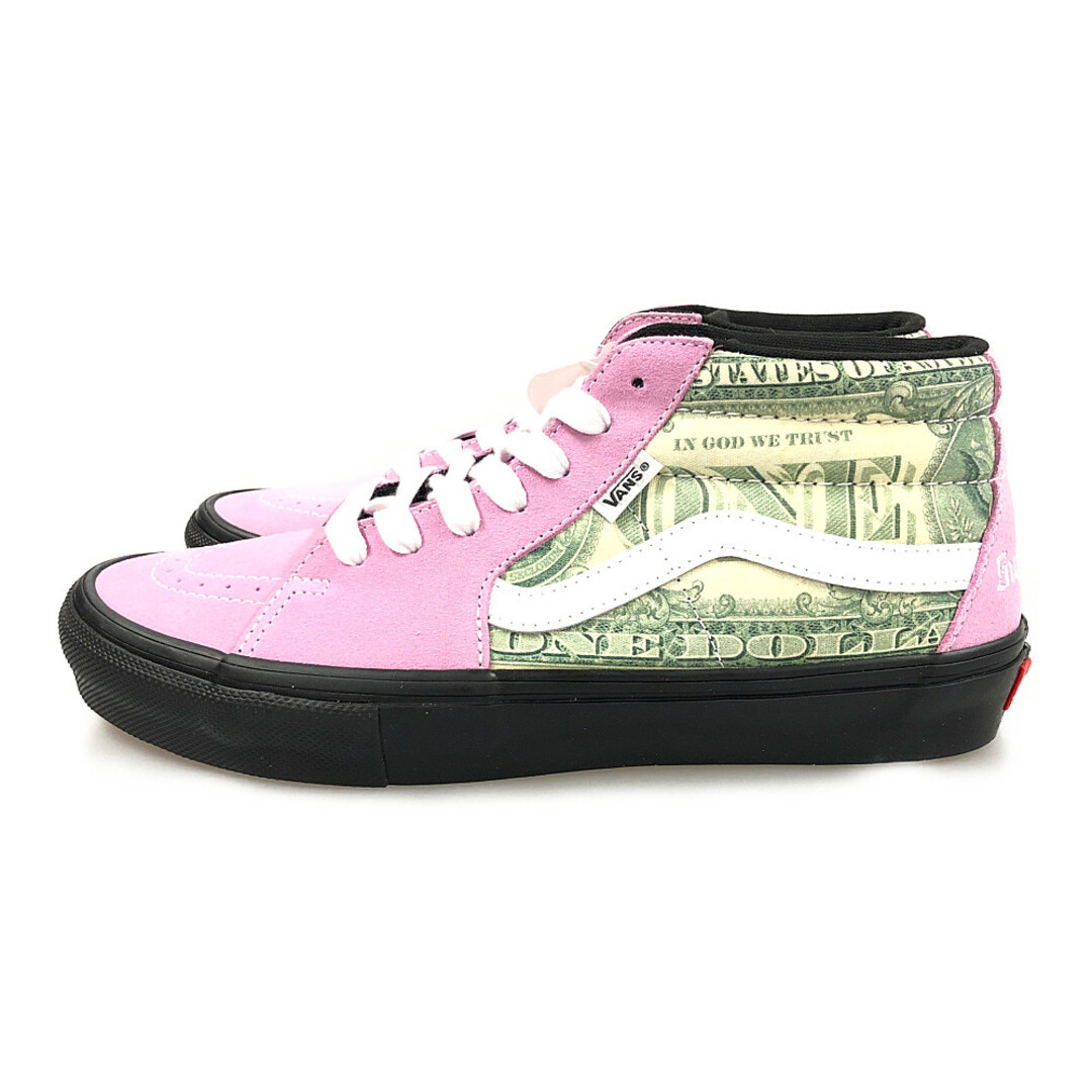 SUPREME シュプリーム × VANS バンズ 23SS Dollar Skate Grosso Mid  シューズ スニーカー ピンク サイズUS9=27cm 正規品 / 31065 3