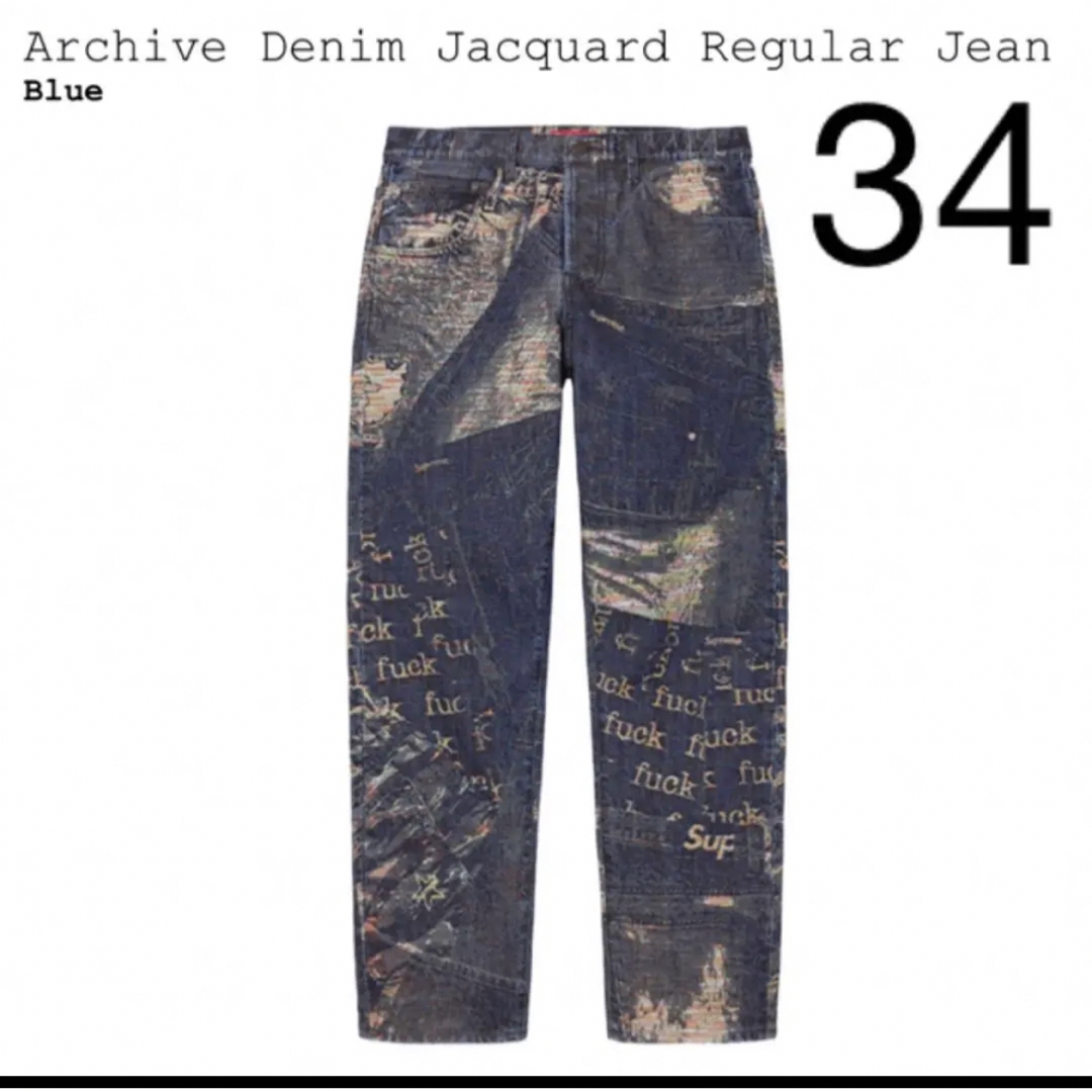 34 Archive Denim Jacquard Regular Jean 青 安い モデル 26000円 ...