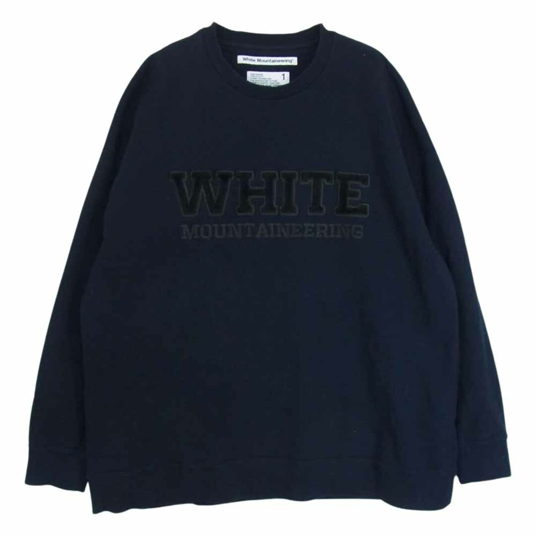 WHITE MOUNTAINEERING ホワイトマウンテニアリング WM2273515 SHAGGY EMBROIDERY CREW NECK PULLOVER シャギー 刺繍 クルーネック プルオーバー スウェット ネイビー系 1