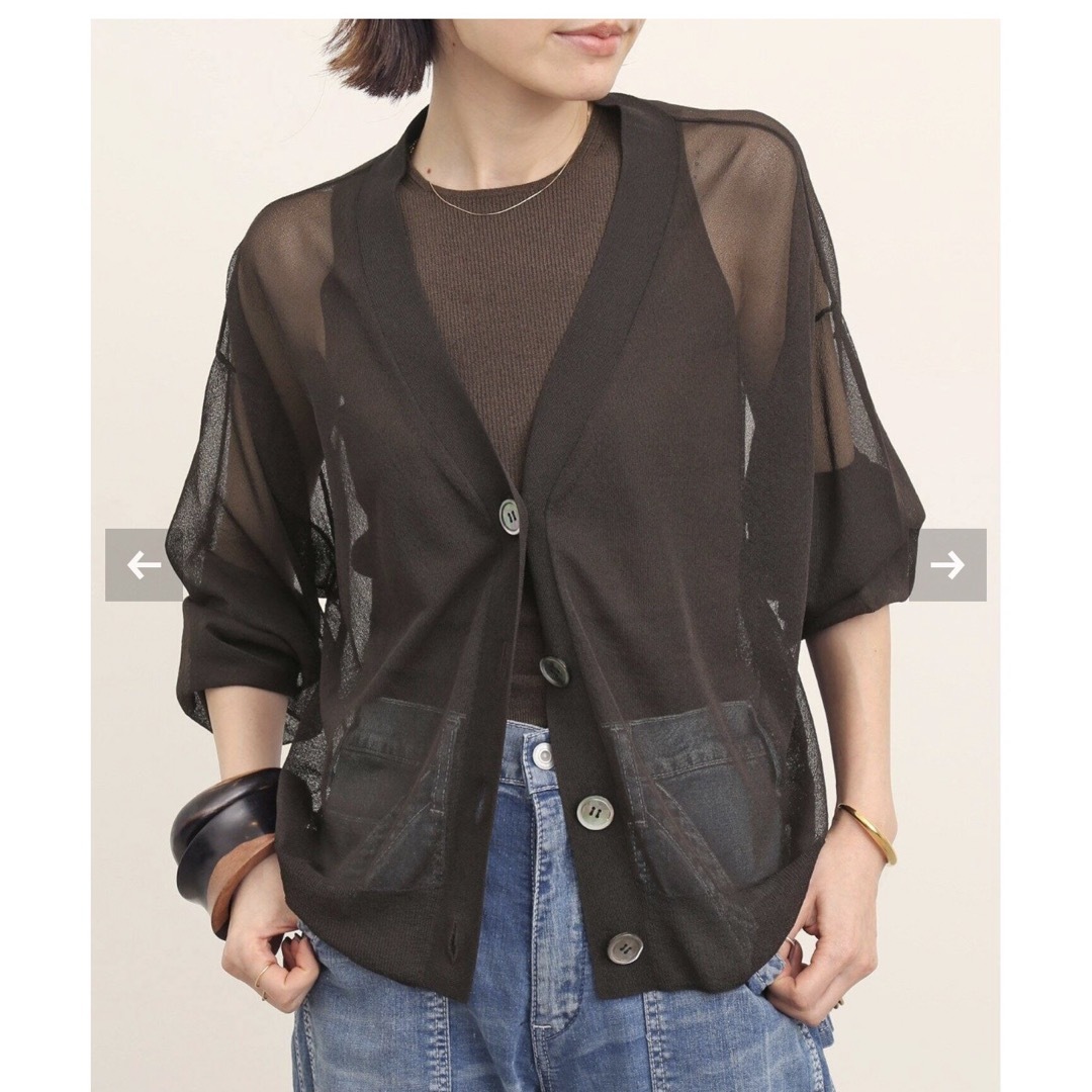 アパルトモン　Sheer Cardigan  シアーカーディガン即決前にご連絡をトップス