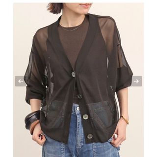 アパルトモンドゥーズィエムクラス(L'Appartement DEUXIEME CLASSE)のアパルトモン　Sheer Cardigan  シアーカーディガン即決前にご連絡を(カーディガン)