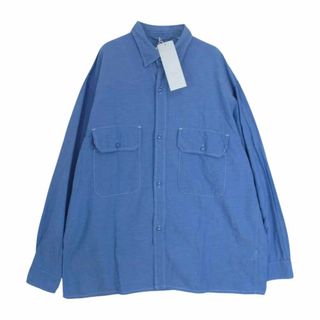 コモリ(COMOLI)のCOMOLI コモリ 21SS T01-0201 ベタシャン CPO コットン 長袖 シャツ ブルー系 3【中古】(シャツ)