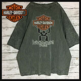 ハーレーダビッドソン(Harley Davidson)の【USA製タイダイ柄】ハーレーダビッドソン　半袖両面プリントTシャツ　F536(Tシャツ/カットソー(半袖/袖なし))