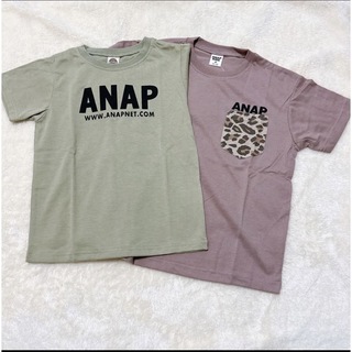 アナップキッズ(ANAP Kids)のANAP Tシャツ　2点セット　キッズ　ユニセックス　女の子　男の子　ロゴ(Tシャツ/カットソー)