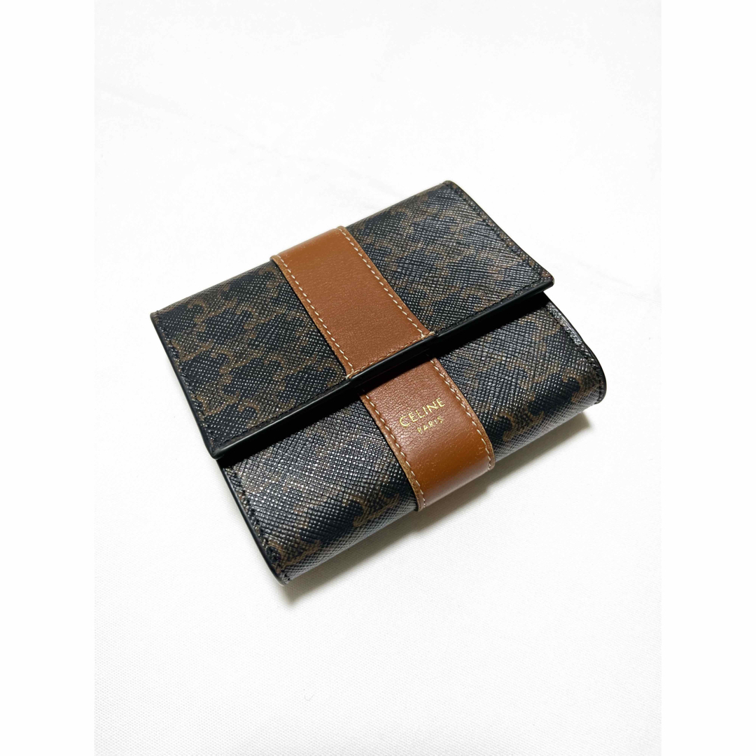 CELINE/セリーヌ トリオンフ コンパクトウォレット 美品 正規品 - www