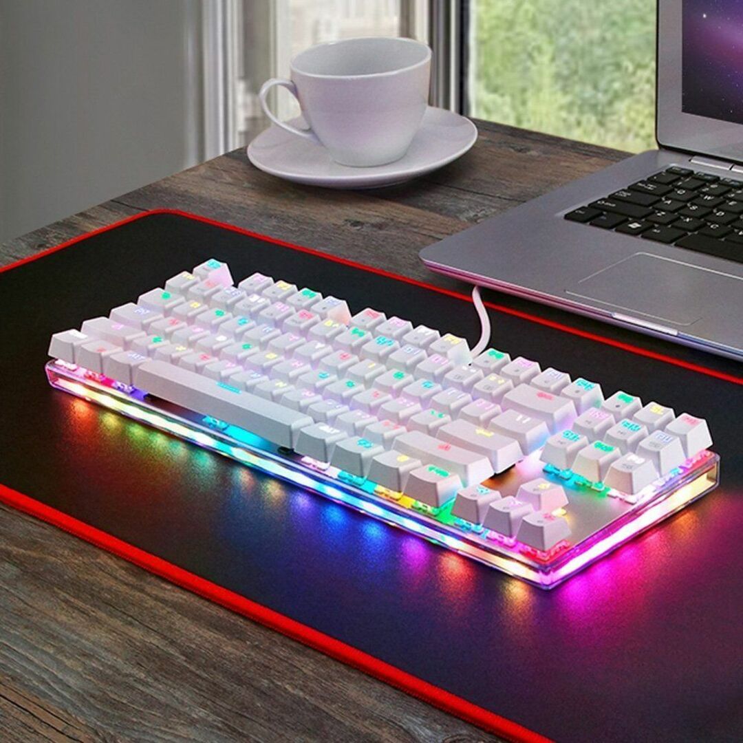 MOTOSPEED ゲーミングキーボード メカニカルキーボード 機械式 青軸 ゲ 1