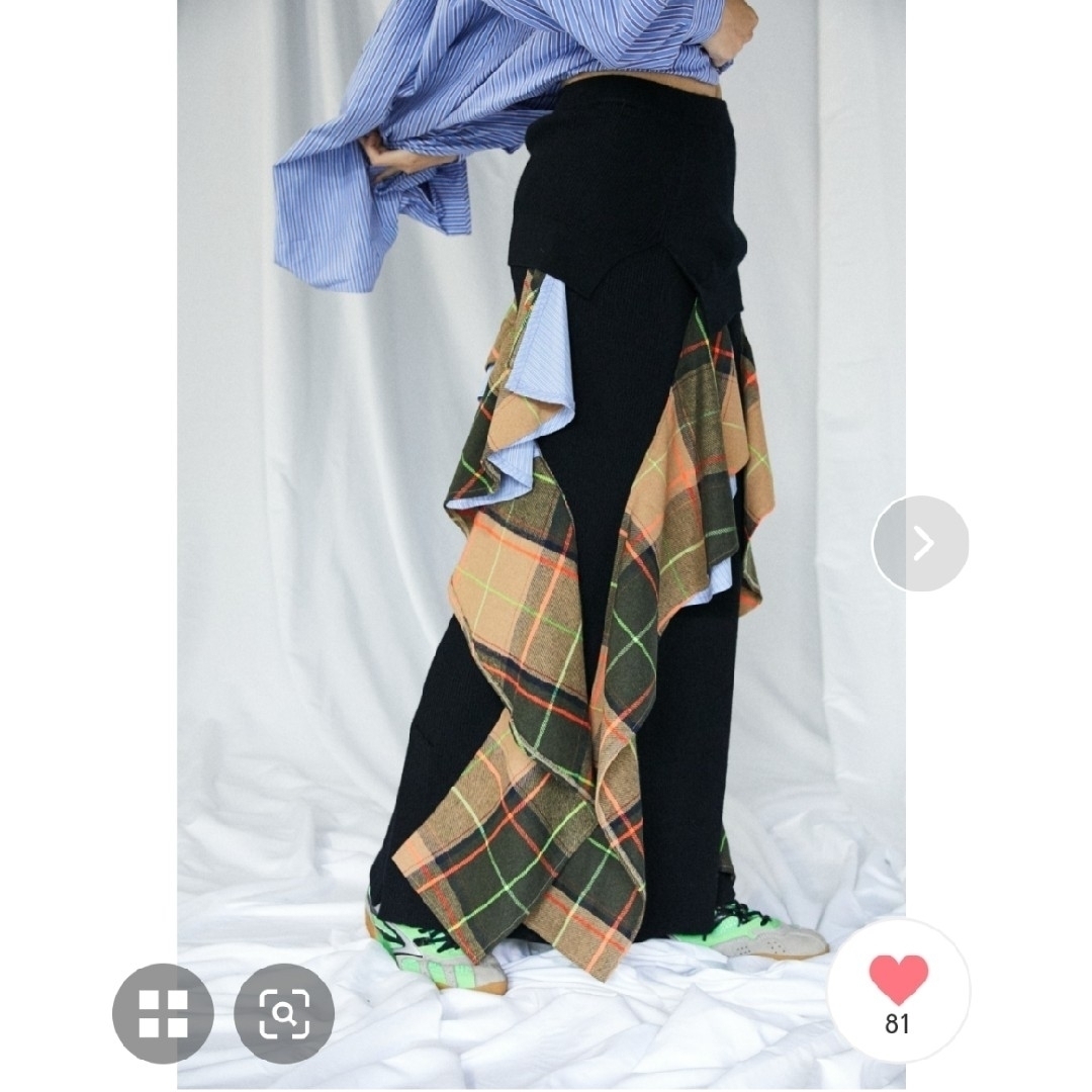 ENFOLD Knit Layered SKIRT ニット レイヤード スカート