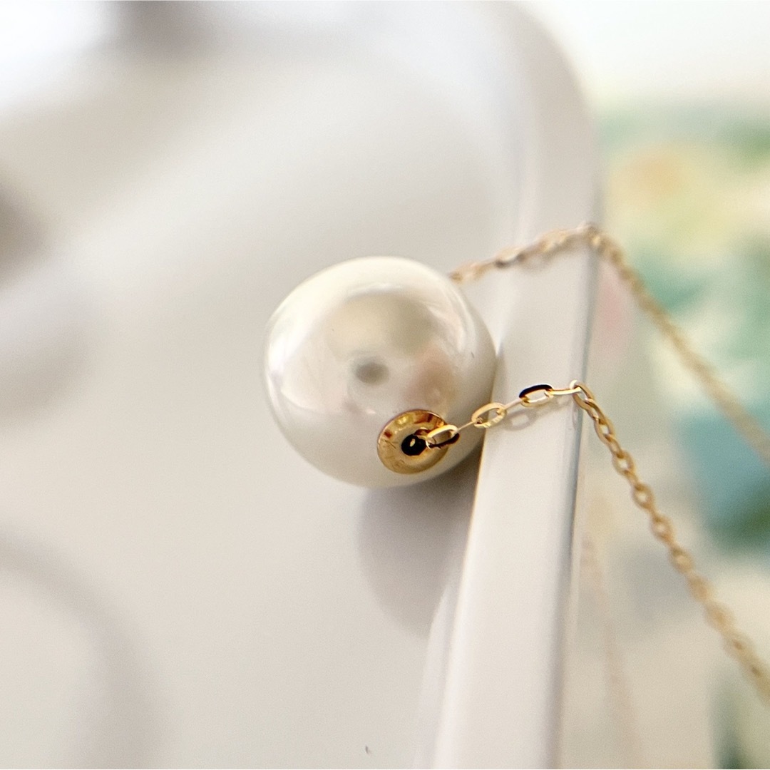 白蝶(シロチョウ)真珠南洋珍珠　ホワイト　大粒   ネックレス　新品（N06）