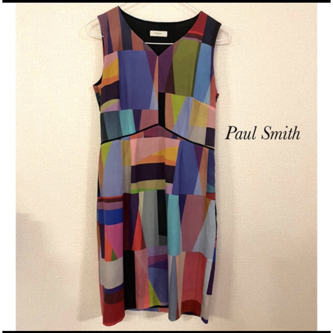 Paul Smith(ポールスミス)のポールスミス　カラフルノースリーブワンピース レディースのワンピース(ひざ丈ワンピース)の商品写真